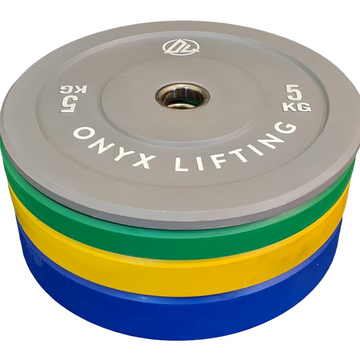 100kg Coloured Bumper plate Set - Onyx